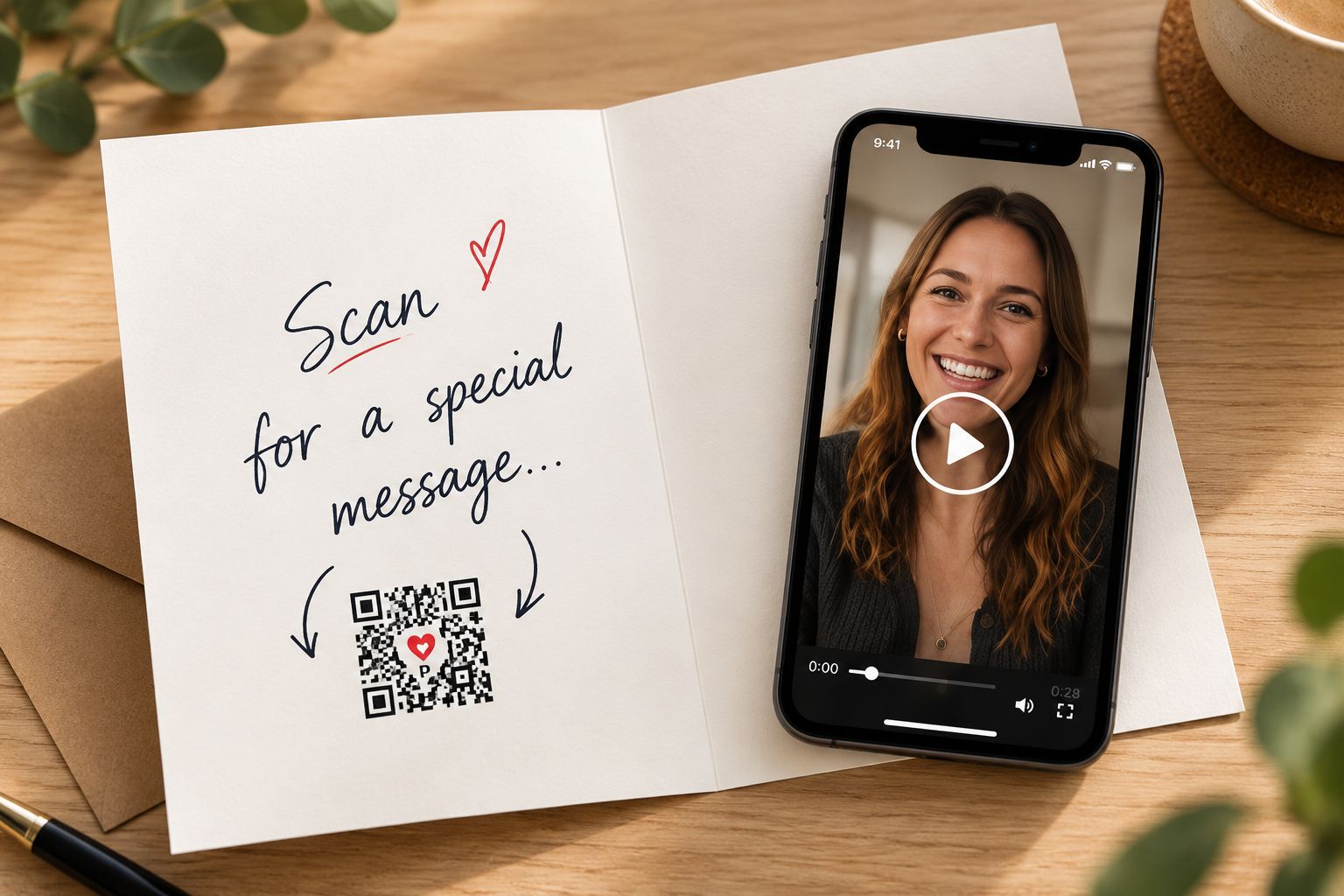 PaperLink greeting card and phone